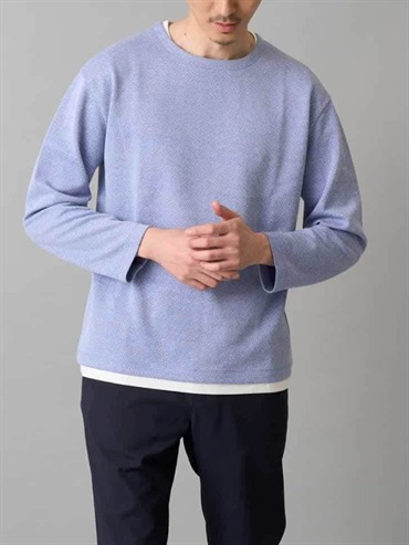 變形人字紋假層次感上衣(薰衣草紫(60)/46)