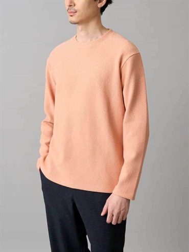 幾何浮紋提花針織上衣(桔色(15)/46)