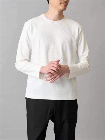 橢圓提花T恤(白色(90)/46)