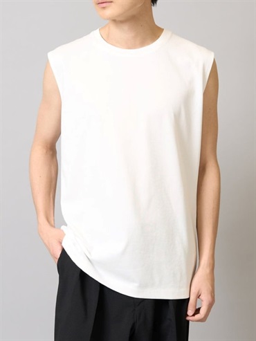 無袖棉質上衣(白色(90)/46)