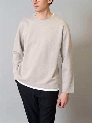 多層次疊穿上衣(米色(82)/46)