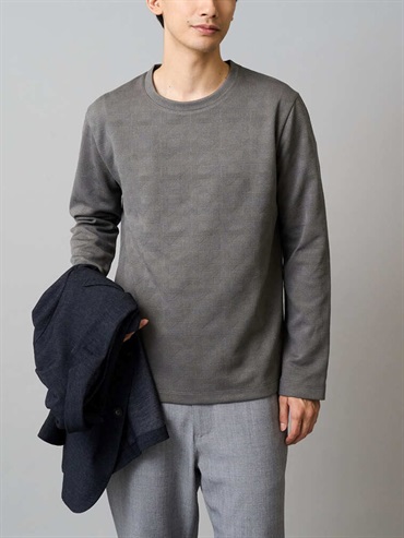 幾何提花圓領T恤