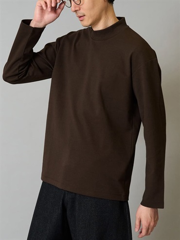 彈性布高領上衣(棕色(87)/46)