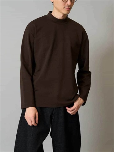 彈性布高領上衣