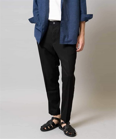 斜紋牛仔感修身九分褲(黑色(94)/46)