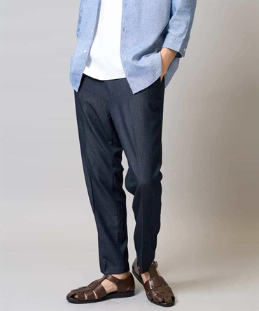 斜紋牛仔感修身九分褲