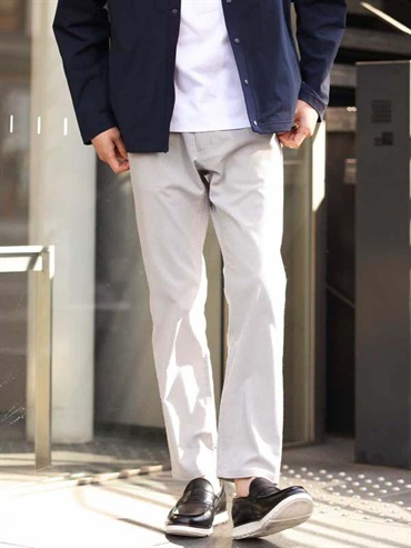 彈性合身長褲(淺灰色(91)/46)