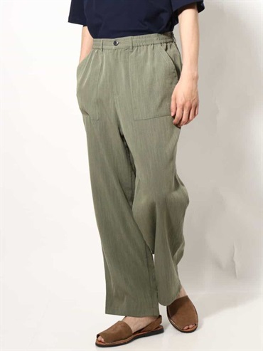 口袋裝飾休閒長褲(綠色(36)/46)