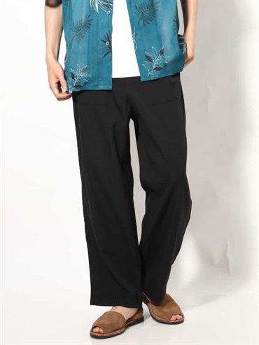 口袋裝飾休閒長褲(黑色(94)/46)