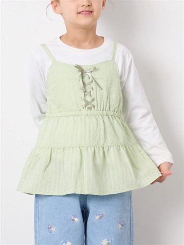 假層次細肩帶上衣