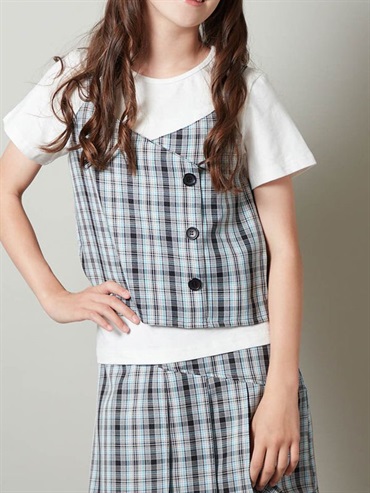 背心裝飾上衣(黑色(94)/12)