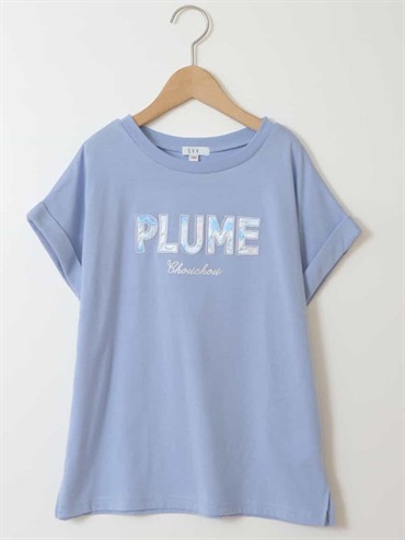 染色漸層字母上衣(天藍色(50)/12)
