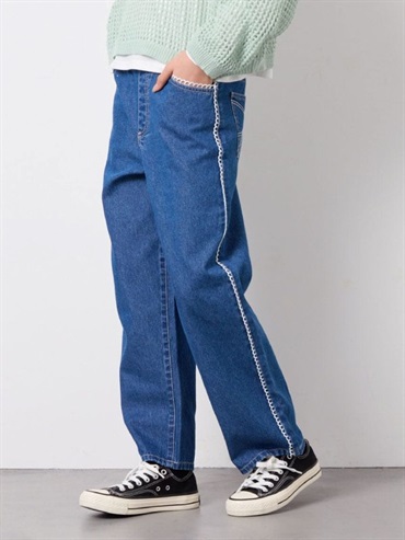 側綁帶休閒工裝褲