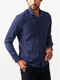 立體織紋感長袖襯衫[可機洗]