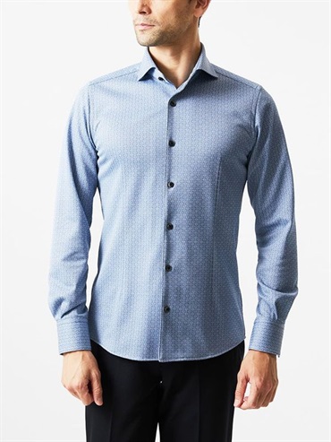 緹花長袖襯衫[日本製/可機洗]