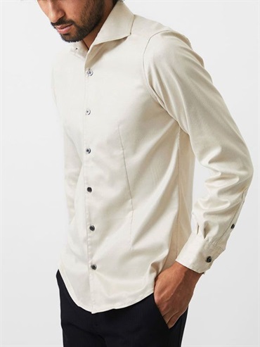 彈性麂皮長袖襯衫