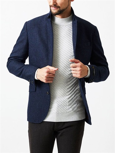 可變式羊毛夾克(海軍藍(57)/46)