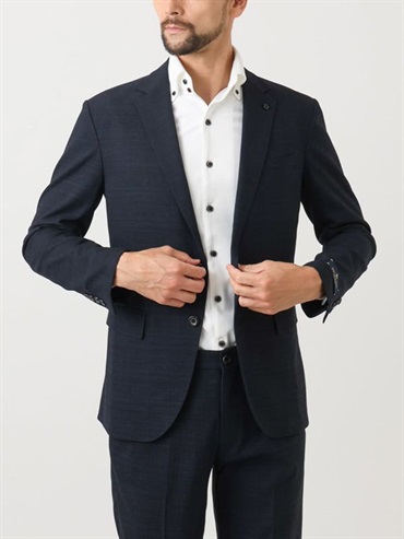 修身西裝外套[成套搭配](海軍藍(57)/46)