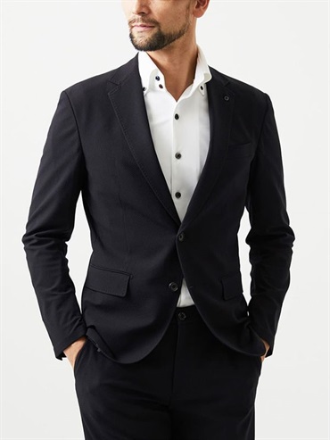 棉感彈性西裝外套[成套搭配](黑色(94)/46)