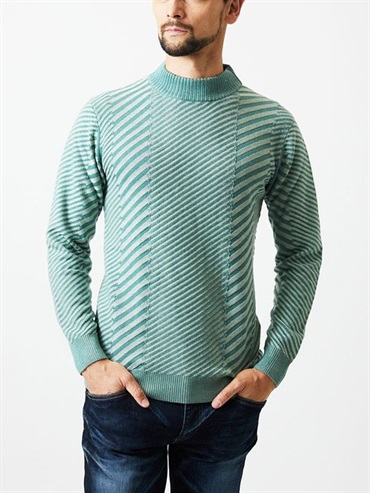 漸層感立領針織上衣(綠色(37)/46)