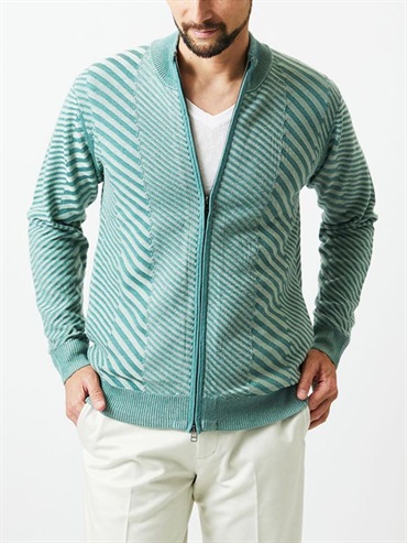 漸層感立領針織布勞森