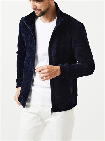 立領針織開襟衫[雪尼爾紗]