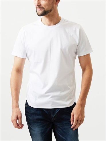 圓領短袖上衣[可機洗](白色(90)/46)