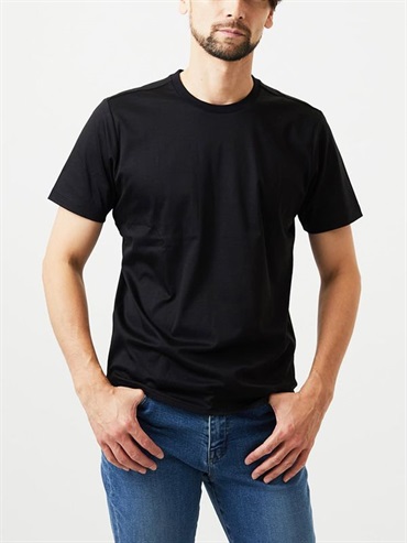 圓領短袖上衣[可機洗](黑色(94)/46)