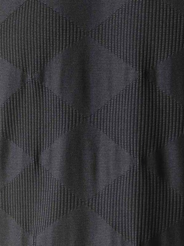 菱格紋V領上衣[日本製/可機洗](黑色(94)/46)