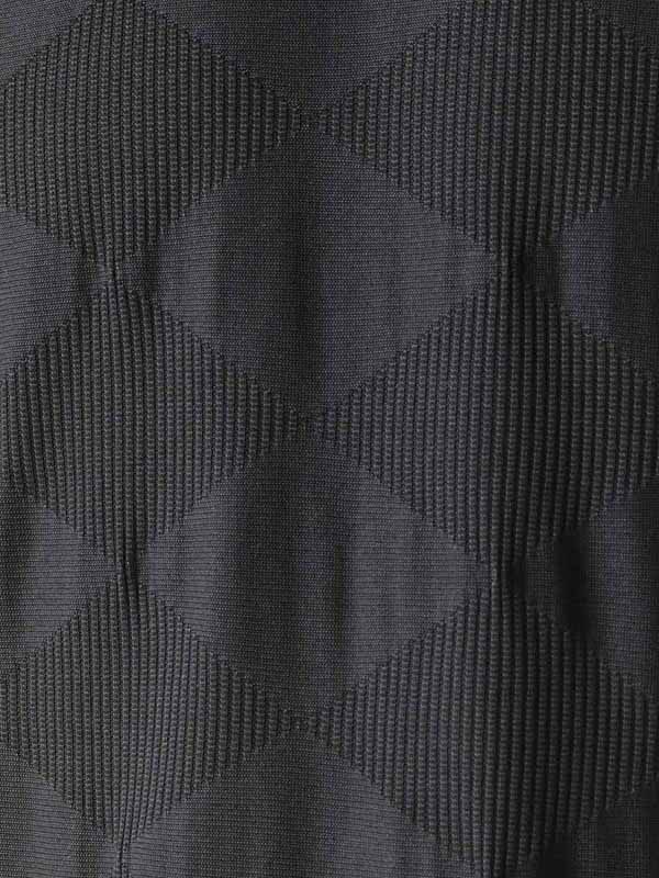 菱格紋V領上衣[日本製/可機洗](黑色(94)/46)