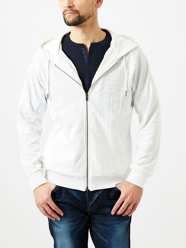 緹花連帽外套[成套搭配/可機洗](白色(90)/46)