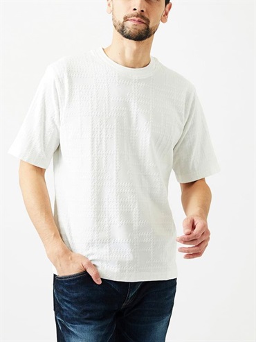 緹花圓領上衣[成套搭配/可機洗](白色(90)/46)