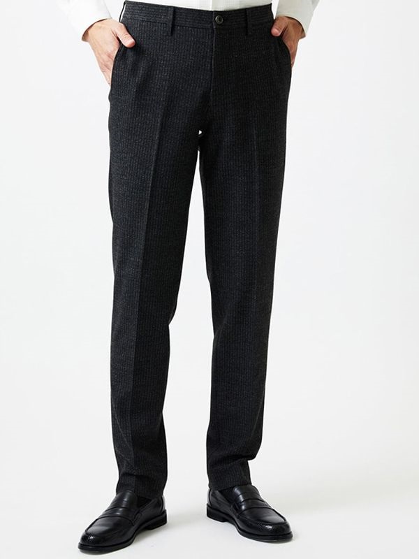 條紋西裝褲[成套搭配](深灰色(93)/48)