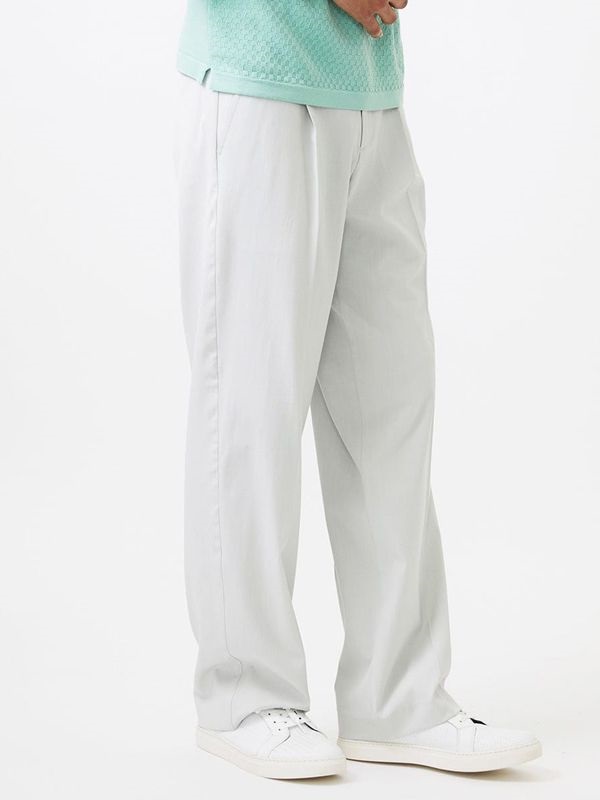 休閒寬褲(淺灰色(91)/46)