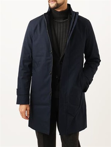 立領長版大衣[3WAY](海軍藍(57)/48)