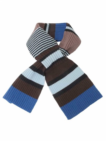 條紋針織迷你圍巾(藍色(55)/38)