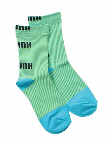 條紋LOGO提花襪[日本製](藍色(55)/38)