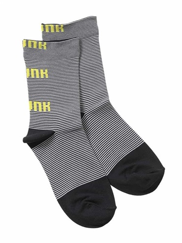 條紋LOGO提花襪[日本製](黑色(94)/38)