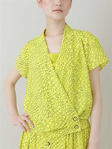 花朵樣式圖案上衣[日本製]