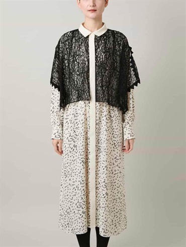 斗篷風層次襯衫洋裝[日本製](米色(82)/38)