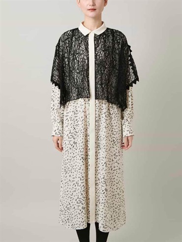 斗篷風層次襯衫洋裝[日本製]