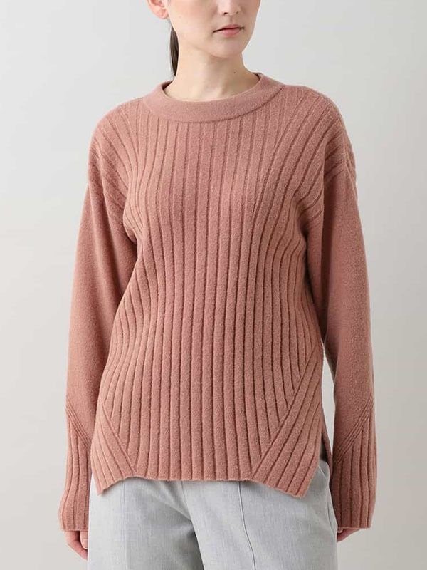 套頭針織上衣[日本製](淺粉紅色(01)/38)