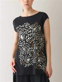 天竺棉藝術印花上衣[日本製]