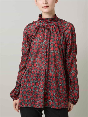 高領抓皺襯衫[日本製]