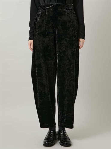 天鵝絨針織褲[日本製](黑色(94)/38)