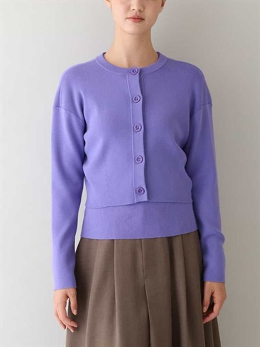 人造絲短版針織開襟衫