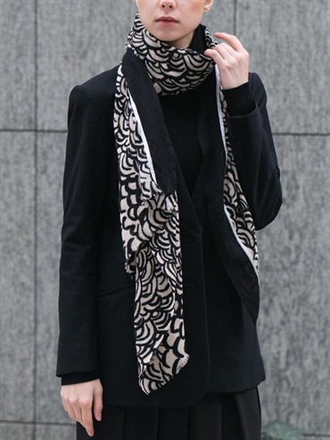 波紋印花圍巾