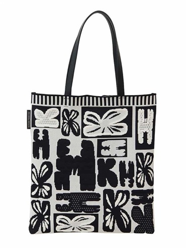 HK字母針織手提包(米白色(80)/38)