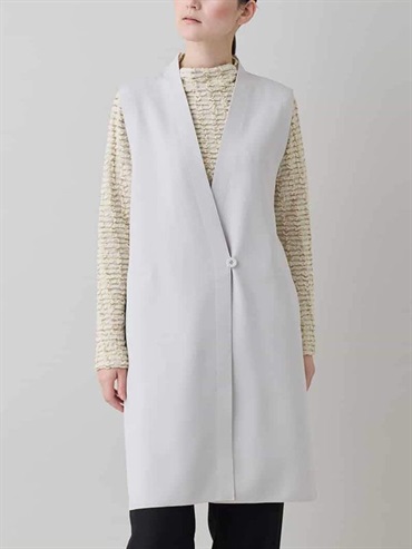 V領設計背心外套[日本製](淺灰色(91)/38)