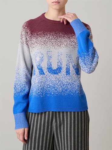 漸層字母提花針織套頭衫(海軍藍(57)/38)
